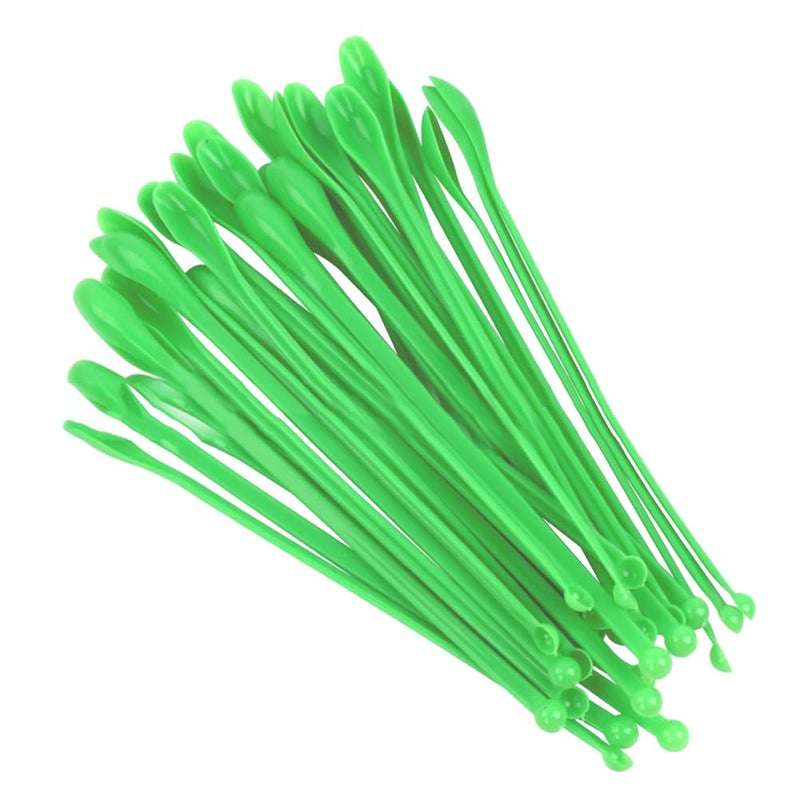 SOLUSTRE 50Pcs Lab Spatula Plastic Laboratory Mixing Spoon Reagent Sampling Spoon Flat Square Spoons Spatula for Lab Random Color - Image 1